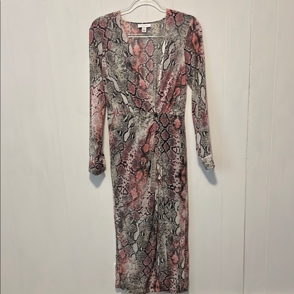 Topshop Pink and Gray Long Cover-Up Dress - Picture 1 of 4